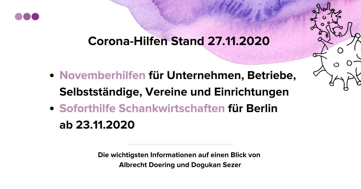 Novemberhilfen: Hilfe durch den Staat | HÄRTING Rechtsanwälte